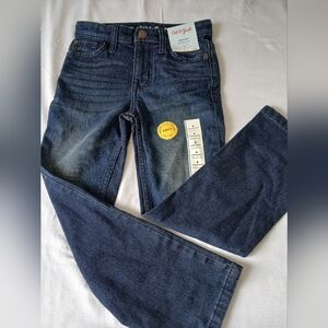 Cat & Jack Straight Dark Wash Girls Jeans Size 12 Stretch NWT